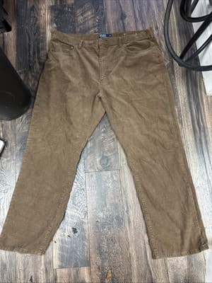 Polo Ralph Lauren Brown Corduroy Dungarees Straight Leg Regular Sz 42/30 - Image 1