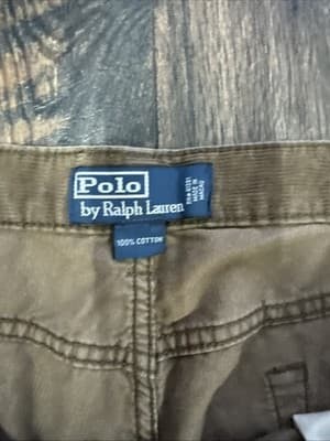 Polo Ralph Lauren Brown Corduroy Dungarees Straight Leg Regular Sz 42/30 - Thumbnail 2