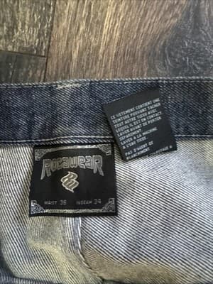 Vtg Y2K Rocawear Blue Denim Jeans All American Denim Size 36/34 - Thumbnail 5
