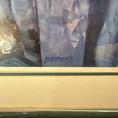 Howard Behrens Bellagio Promenade Beautifully Framed Signed Lower Right - Thumbnail 2