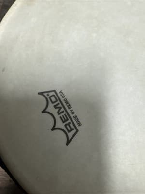 REMO DOUMBEK HAND DRUM-15" LONG,8" HEAD-AFRICAN DESIGNS IN BROWN,TAN-GREAT SHAPE - Thumbnail 2