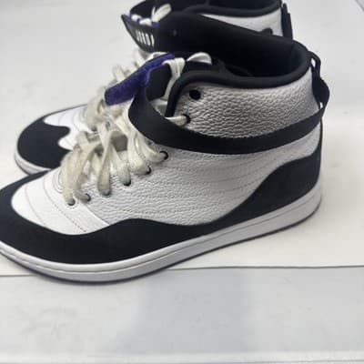 Nike Air Jordan 1 Retro High Purple White Black High-Top Athletic Sneakers 10 - Thumbnail 3