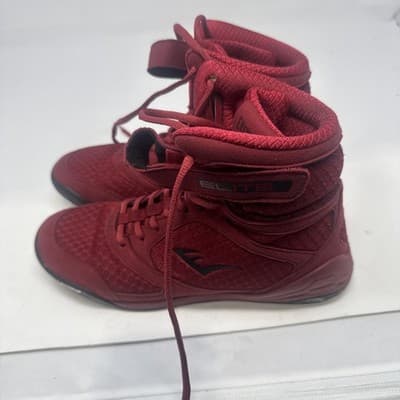 Everlast Elite Boxing Shoes Men’s Size 7 Red High Top Sneaker Michelin Sole - Thumbnail 2