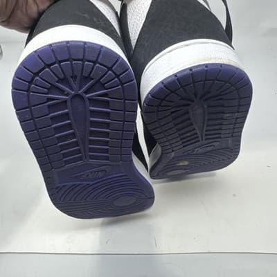 Nike Air Jordan 1 Retro High Purple White Black High-Top Athletic Sneakers 10 - Thumbnail 6