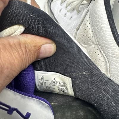 Men’s Size 10 Jordan B’Loyal White/court Black-Purple - Thumbnail 4