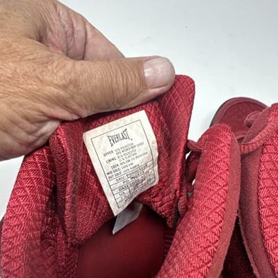 Everlast Elite Boxing Shoes Men’s Size 7 Red High Top Sneaker Michelin Sole - Thumbnail 4