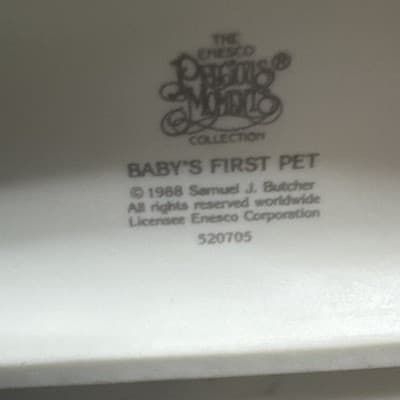 Precious Moments 1988 "Baby's First Pet" 520705 Puppy Bottle - Thumbnail 2