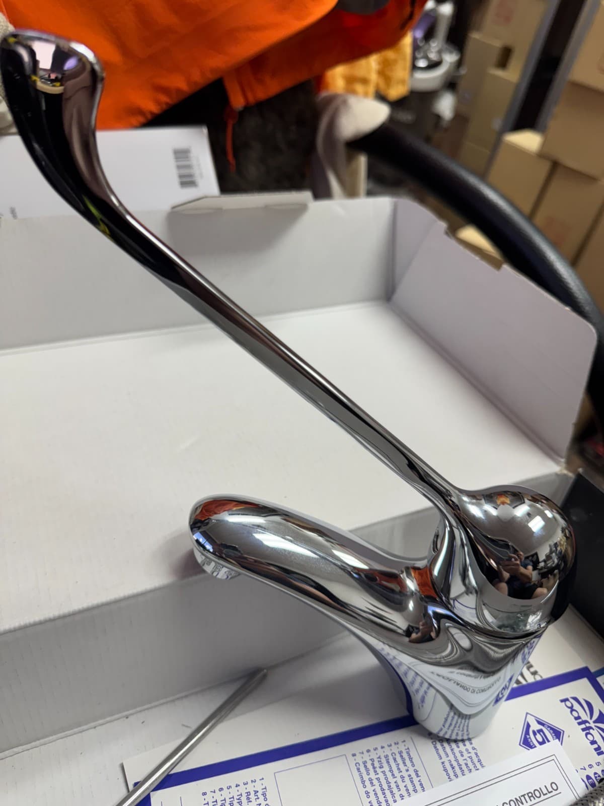 Paffoni ND305CR Nettuno Due Washbasin mixer with clinical lever chrome - Thumbnail 3