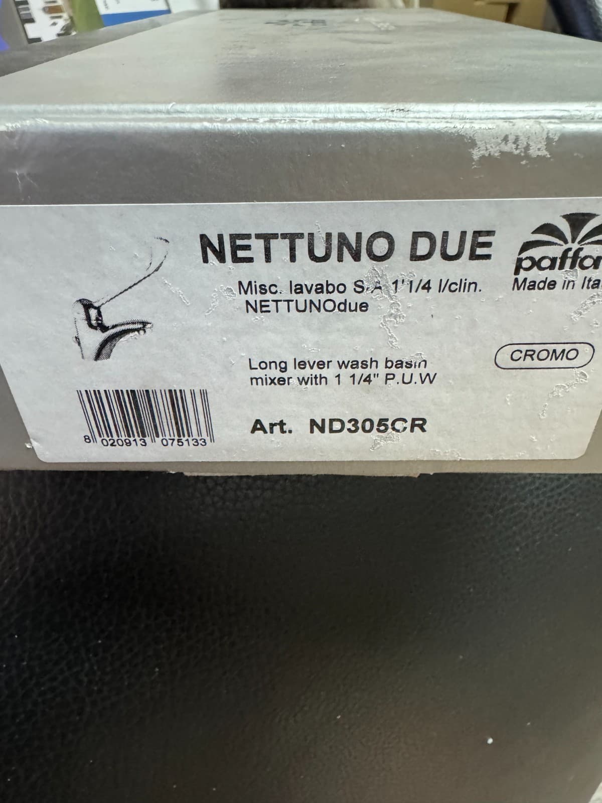 Paffoni ND305CR Nettuno Due Washbasin mixer with clinical lever chrome - Thumbnail 5