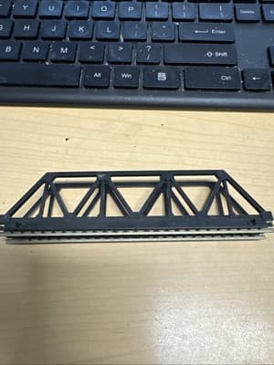HO scale Steel Girder Bridge Black 9" - Thumbnail 2