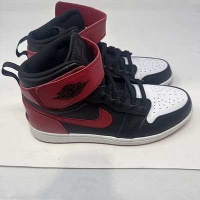 NIKE Shoes Sz 9.5- Red/White Jordan 1 High FlyEase Leather Black Toe No Box - Thumbnail 3