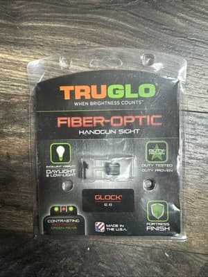NEW! TRUGLO Fiber Optic Handgun Sight Set - Glock High Red/Green - Image 1