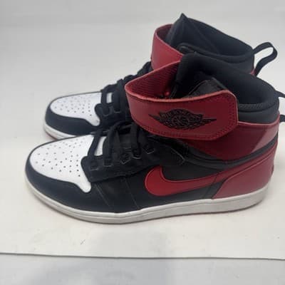 NIKE Shoes Sz 9.5- Red/White Jordan 1 High FlyEase Leather Black Toe No Box - Thumbnail 2