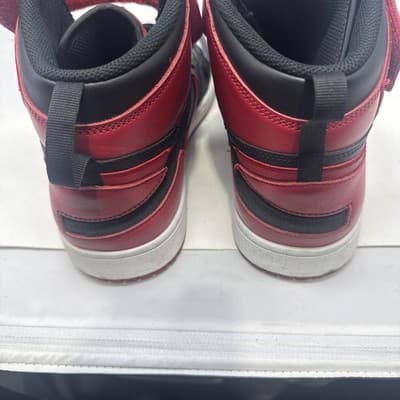 NIKE Shoes Sz 9.5- Red/White Jordan 1 High FlyEase Leather Black Toe No Box - Thumbnail 4