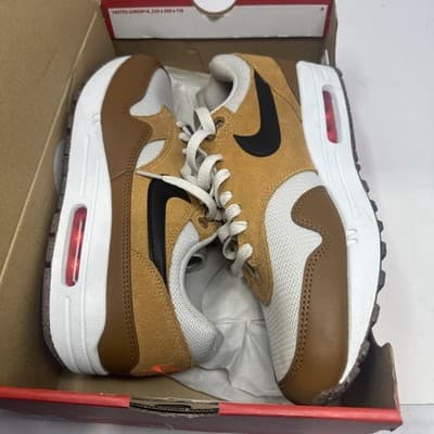 Nike Air Max 1 Essential Sneakers Men's 13 British Tan Suede Lace Up FZ5808-004 - Thumbnail 6