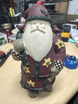 60 Minute Kitchen Tick Tock Timer: Boston Warehouse CHRISTMAS SANTA CLAUS 6.75”H - Image 1