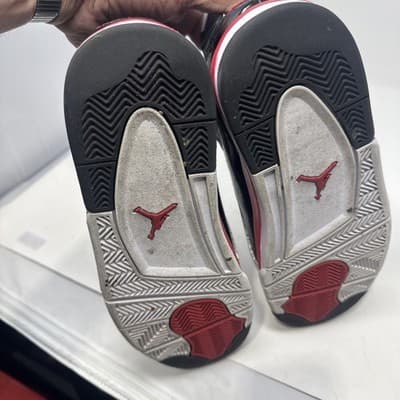 Jordan Air Jordan Dub Zero Fire Red Mid Top Patent Leather Sneaker 311046-162 - Thumbnail 5