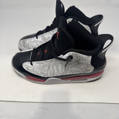 Jordan Air Jordan Dub Zero Fire Red Mid Top Patent Leather Sneaker 311046-162 - Thumbnail 2