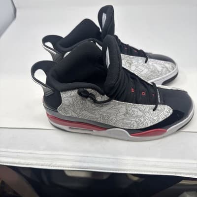 Jordan Air Jordan Dub Zero Fire Red Mid Top Patent Leather Sneaker 311046-162 - Thumbnail 6