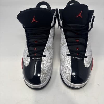 Jordan Air Jordan Dub Zero Fire Red Mid Top Patent Leather Sneaker 311046-162 - Image 1