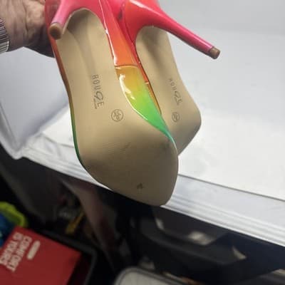 Rouge Helium Rainbow Steletto Heels Size 8 - Thumbnail 4