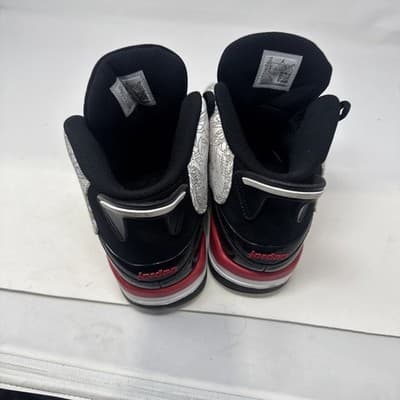 Jordan Air Jordan Dub Zero Fire Red Mid Top Patent Leather Sneaker 311046-162 - Thumbnail 3
