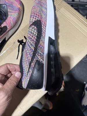 🔥 Size 14 Nike Air Max Flyknit Racer Multicolor rainbow multi color New - Thumbnail 6