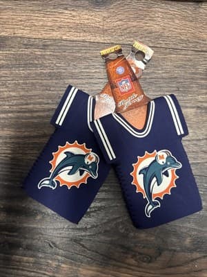 Miami Dolphins Team Logo Foam Bottle Holders X2 - Thumbnail 2