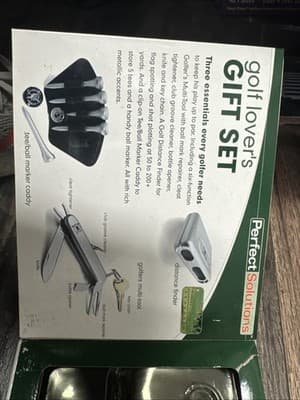 Golf Lover’s Gift Set w/ Tee/Ball Marker Caddy Multi Tool Distance Finder NOB - Thumbnail 3