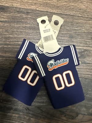 Miami Dolphins Team Logo Foam Bottle Holders X2 - Image 1