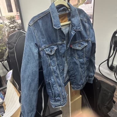 levis blue denim jacket size M shirt - Image 1