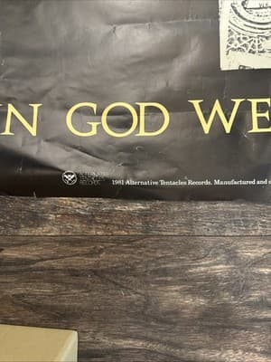 Vintage Orig Dead Kennedys In God We Trust Promo Poster Winston Smith RARE 24x36 - Thumbnail 4
