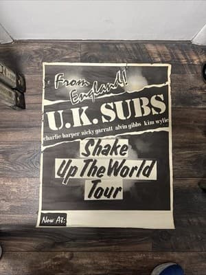U.K. Subs Pass Original Shake Up The World Tour Charlie Harper 1982/1983 Poster - Thumbnail 2