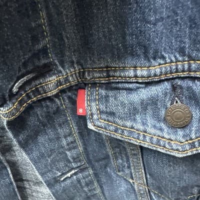 levis blue denim jacket size M shirt - Thumbnail 3