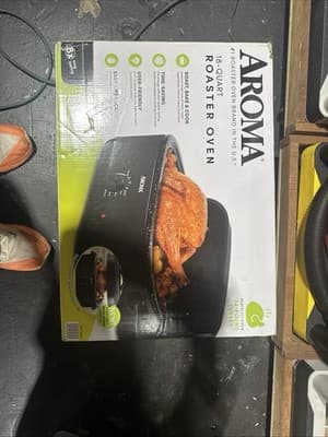 Aroma 18-Quart Roaster Oven with Granite Coated Interior - Thumbnail 2