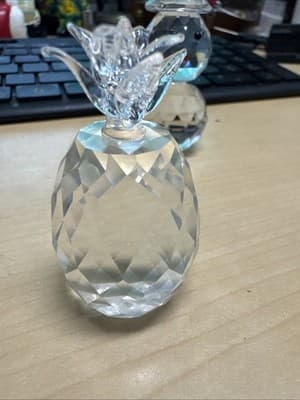 Crystal Snowman And Pinapple Austrian Crystal Figurine - Thumbnail 4