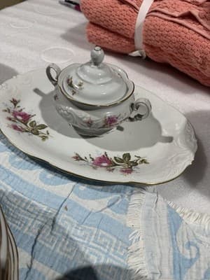 Wawel Vintage China 41 Pc Dinner Set Flower Garden Pattern Made Poland - Thumbnail 4