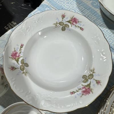 Wawel Vintage China 41 Pc Dinner Set Flower Garden Pattern Made Poland - Thumbnail 10