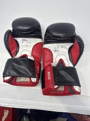 Ringside Boxing Training Gloves 12 oz Black Red Pro Style - Thumbnail 3