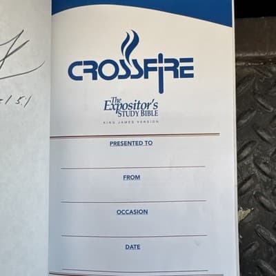 CROSSFIRE EXPOSITOR'S STUDY BIBLE DELUXE KJV SIGNED BY Gabriel Swaggart - Thumbnail 3