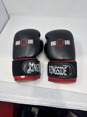 Ringside Boxing Training Gloves 12 oz Black Red Pro Style - Thumbnail 2