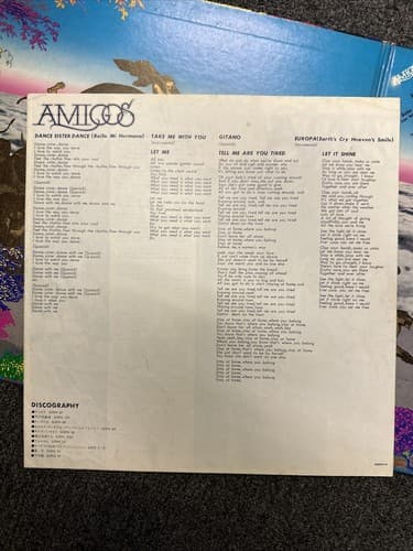 SANTANA AMIGOS CBS/SONY SOPO 117 JAPAN VINYL LP - Thumbnail 4