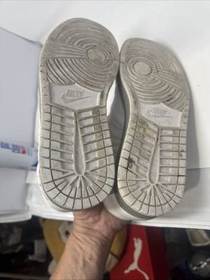 Air Jordan 1 Flight 4 Premium Shoes Mens Size 10 White Golf Grey 838818-103 - Thumbnail 6