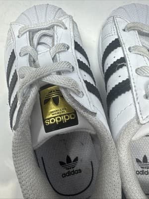 Adidas Kids Little Kids Toddler Superstar Shoe- Size 8k New - Thumbnail 4