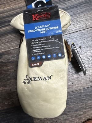 Kinco Men's Axeman Heat Keep Thermal Lined Grain Cowhide Leather Mitten X Large - Image 1