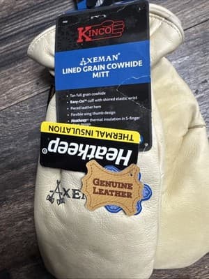 Kinco Men's Axeman Heat Keep Thermal Lined Grain Cowhide Leather Mitten X Large - Thumbnail 3