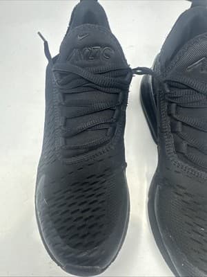 Nike Air Max 270 GS Black Sneaker Unisex Kids Size 7y Synthetic Mesh BQ5776-001 - Thumbnail 3