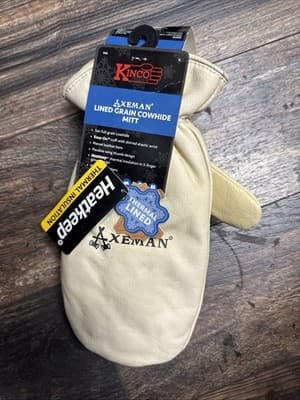 Kinco Men's Axeman Heat Keep Thermal Lined Grain Cowhide Leather Mitten X Large - Image 1