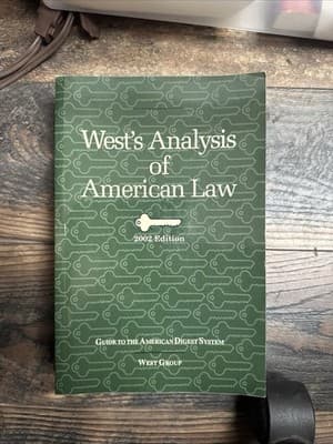 West's Analysis of American Law, 2002 Edition Paperback - Image 1
