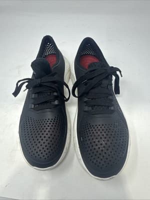 Crocs LiteRide Pacer Sz 8W Womens Black Lace Up Sneaker Shoes Comfort - Image 1